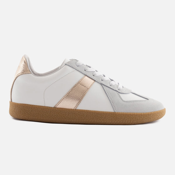 Morgen Trainers - Metallic Leather & Suede - Women's - Image 2