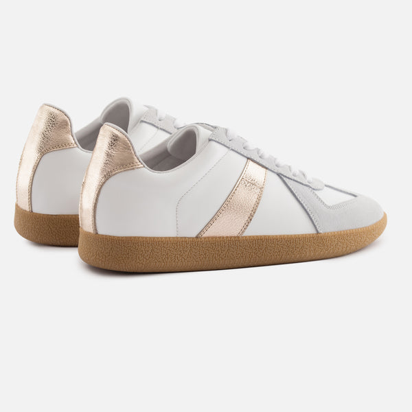 Morgen Trainers - Metallic Leather & Suede - Women's - Image 3
