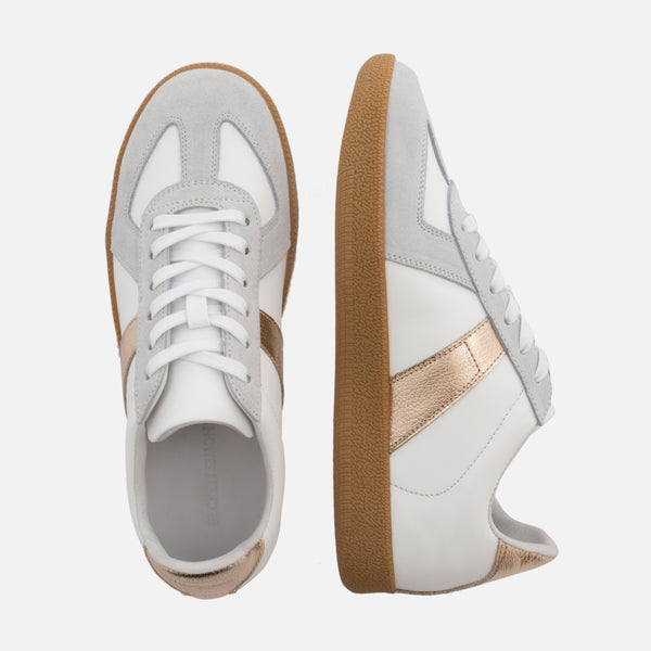 Morgen Trainers - Metallic Leather & Suede - Women's - Image 4
